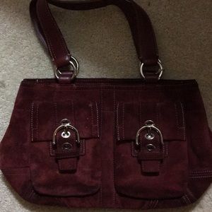 Coach Suede Shoulder Bag